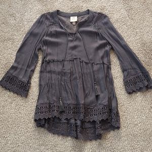 Knox Rose Embroidery Lace Top Women's Size Medium